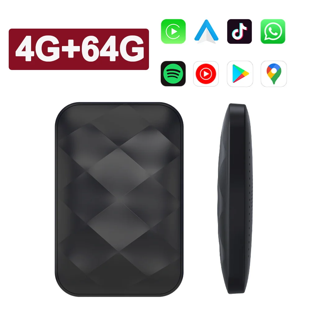

Android 14.0 CarPlay Ai Box 4G RAM 64G Storage Беспроводная Связь Android Auto И CarPlay Smart TV Box Wi-Fi Bluetooth Автомат...