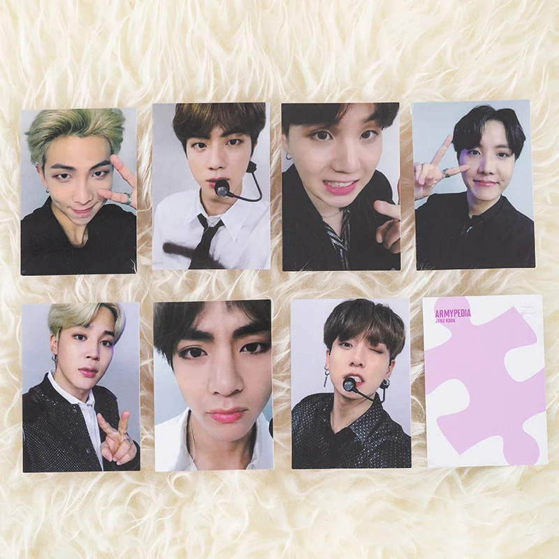 

Kpop Bangtan Boys Armypedia Album Post Photo Card Puzzle Photocards Postcard Pvc Protective Cover Packaging LU8142