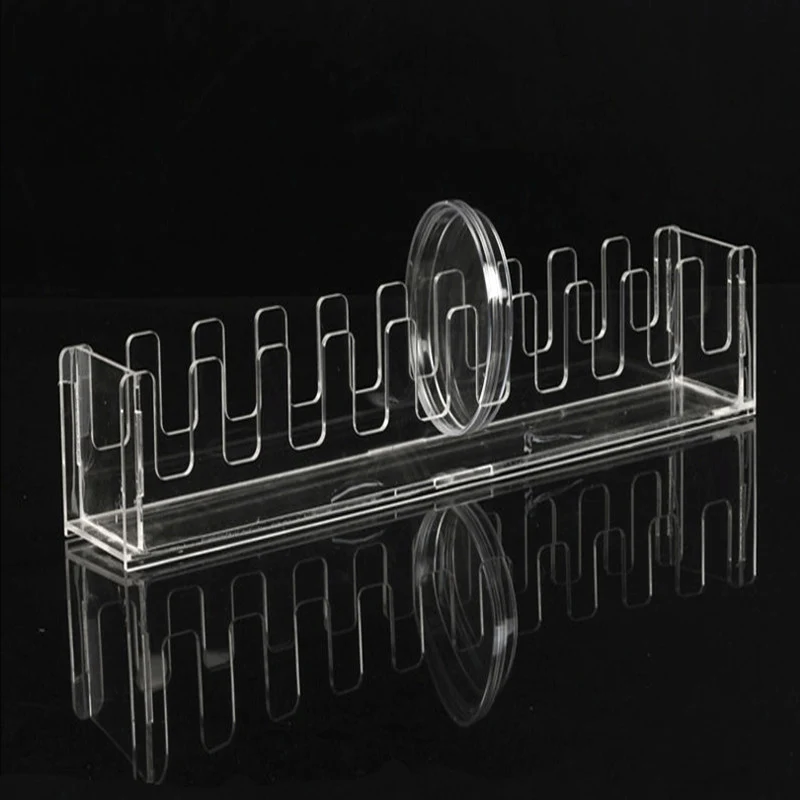 

1pc Plexiglass petri dish stand 5/10positions rack suitable for diameter 60/75/90/100/120/150mm laboratory Round petri dishes