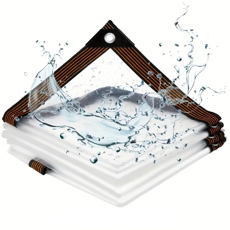 Прозрачный водонепроницаемый брезент садовый непромокаемый прозрачный