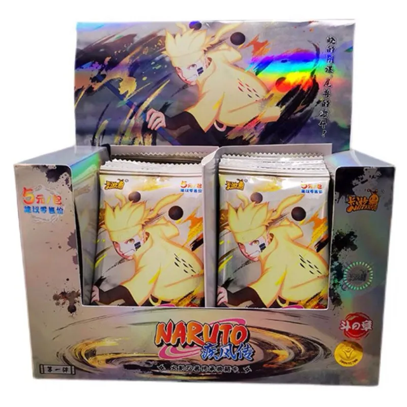 Cartas de Narutoes para niños, juego de cartas coleccionables, 80-210 piezas por caja, regalo