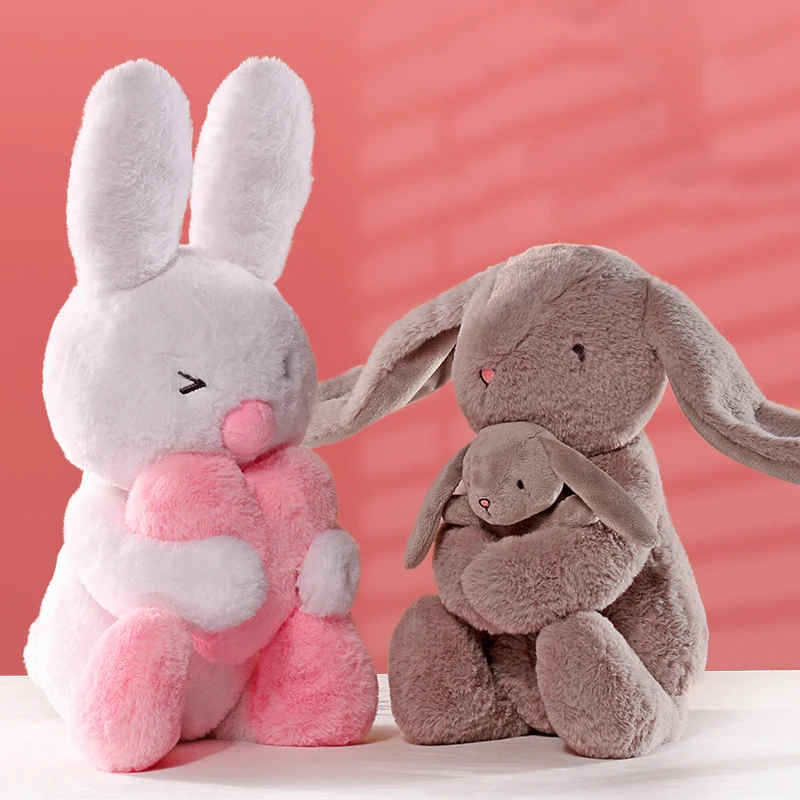 

38/28cm New Rabbit Plush Doll Embrace and Comfort Animals Toys Plush Filling Sofa Decoration Sleeping Doll Birthday Gift for Kid