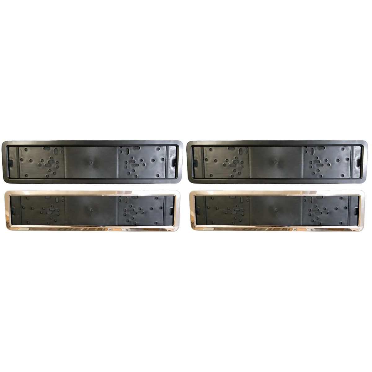 

2 pcs License Plate Frame Stainless Steel Durable License Plate Bracket Mounting Car Plate Holder for European Russian