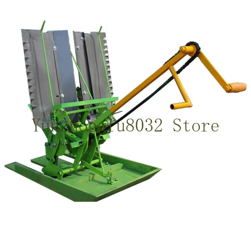 

2 Row Mini Manual Rice Transplanter hand working rice planting machine