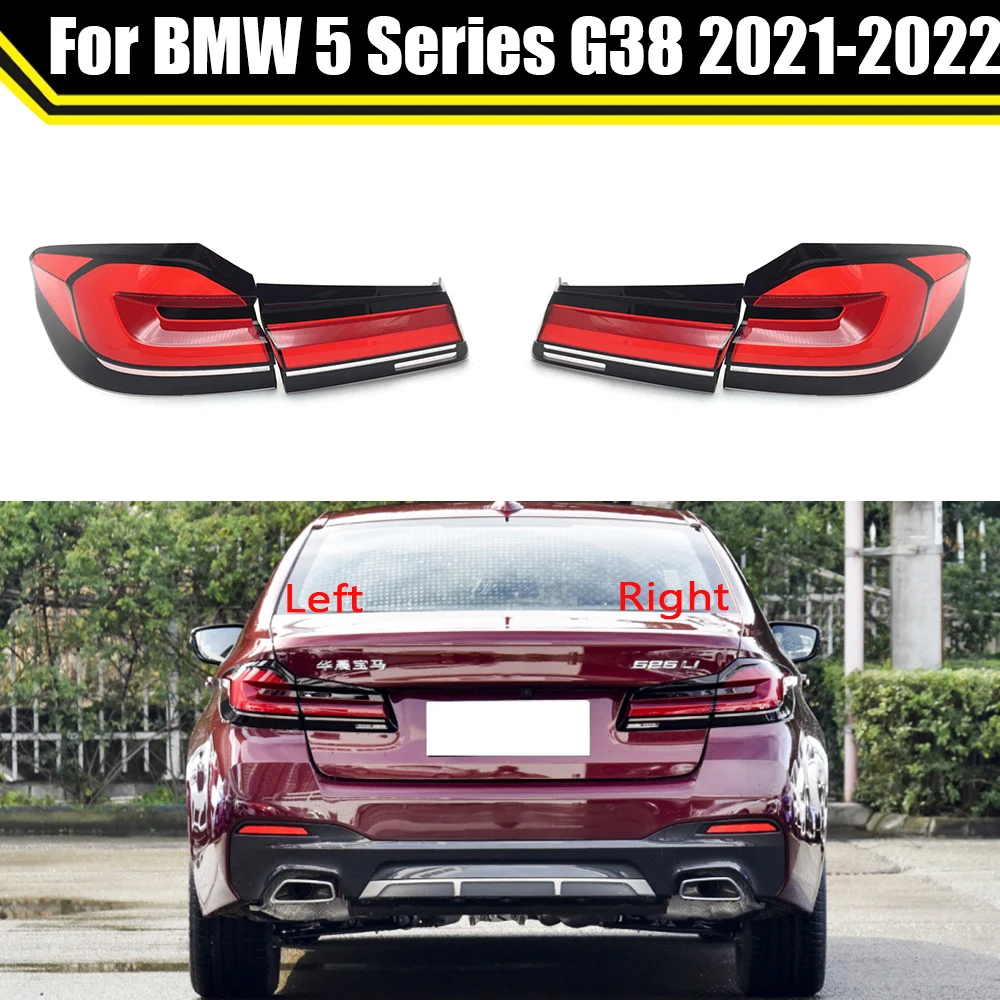 For BMW 5 Series G38 2021 2022 Car Rear Taillight Shell Brake Lights Shell Replace Auto Rear Lamp Shell Cover Mask Lampshade