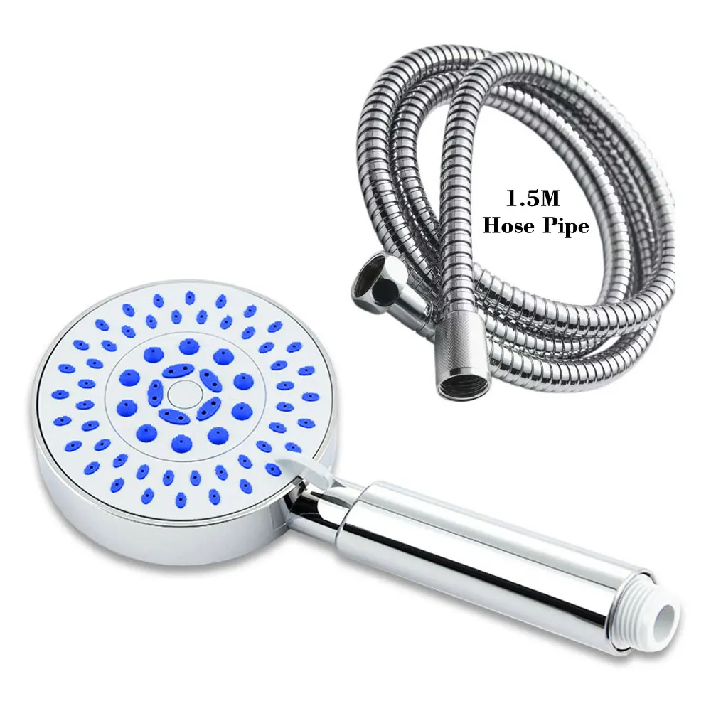 

Bathroom Shower Head Multi-Layer Electroplating Five-Function ABS Nozzle Large Panel Fast Delivery