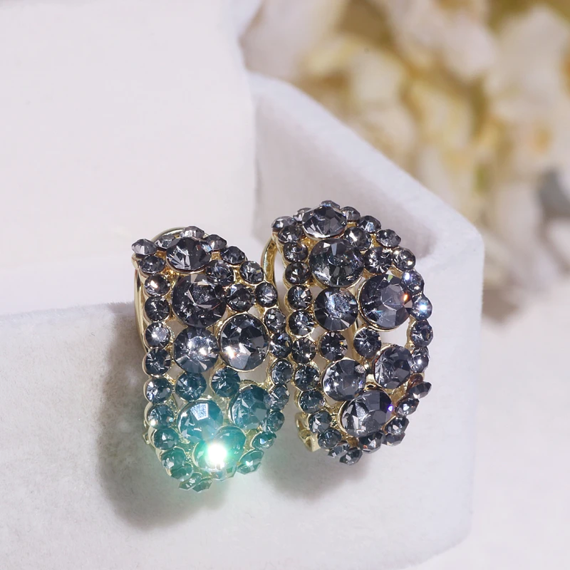 Элегантные романтические серьги-гвоздики Стразы с кристаллами для женщин и