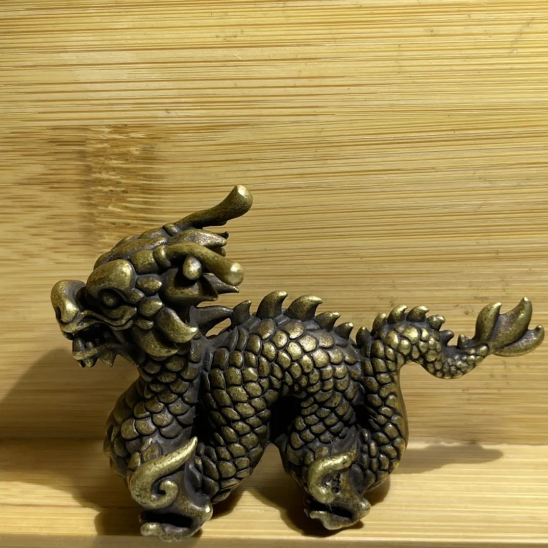 Украшения LAOJUNLU Pure Зодиак из латуни дракон, зверь, традиционный китайский стиль, антиквариат, Изысканное искусство, подарки, поделки