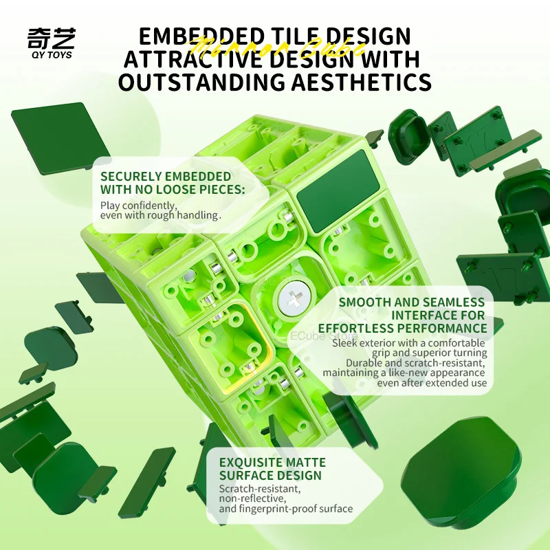 Qiyi 2024 Зеркальный Куб 3x3x3 Магнитный Скоростной Гладкая Профессиональная