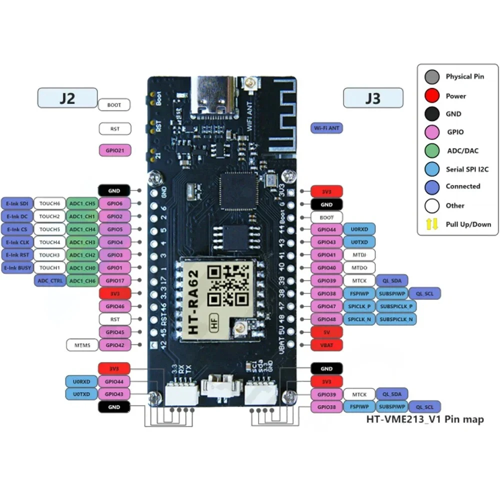 Фото Heltec Vision Master E213 ESP32S3 + SX1262 E-Ink LoRa Node 2,13 