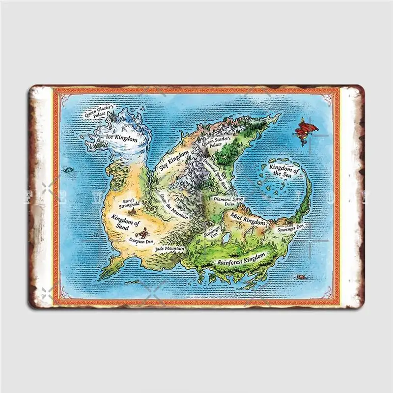 

Wof Maps Poster Metal Plaque Cinema Kitchen Cave Pub Designing Painting Décor Tin Sign Poster