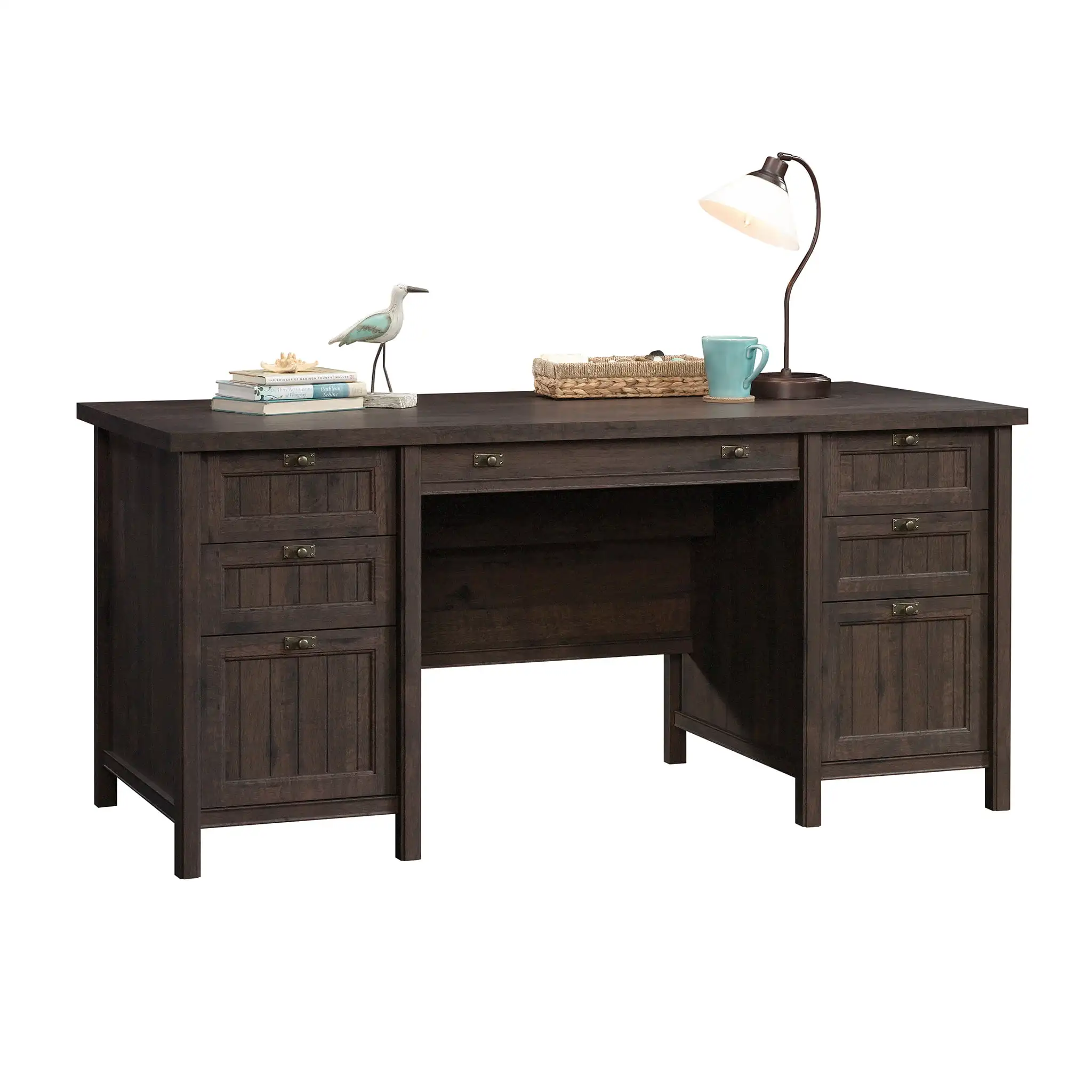 

422976 Costa Executive Desk, Coffee Oak Finish