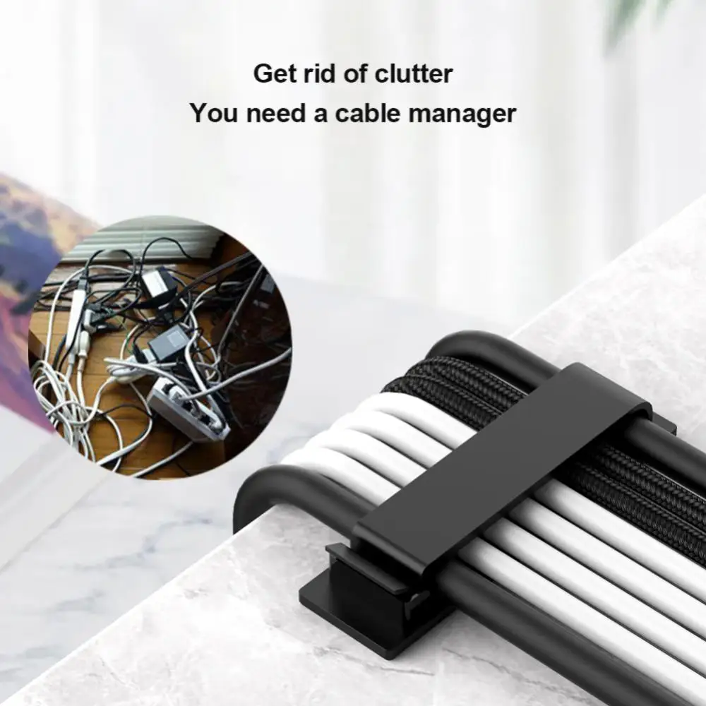 

Flexible Cable Cord Wire Organizer Management Clips Cable Winder Cable Holder Cable Holder Clips Tidy Silicone Clips Desktop
