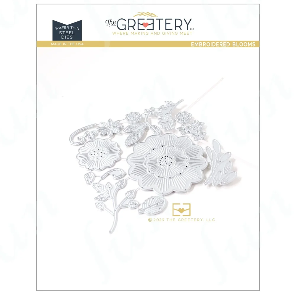 

2023 New Embroidered Blooms Die Metal Cutting Dies Sets for DIY Craft Making Greeting Card Scrapbooking Decoration Cuts Molds