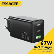 Essager 아이폰 14 13 용 GaN USB C 캐리카배터리, 빠른 충전, 65W 4.0 3.0 QC4.0 PD 3.0 PD, 67W