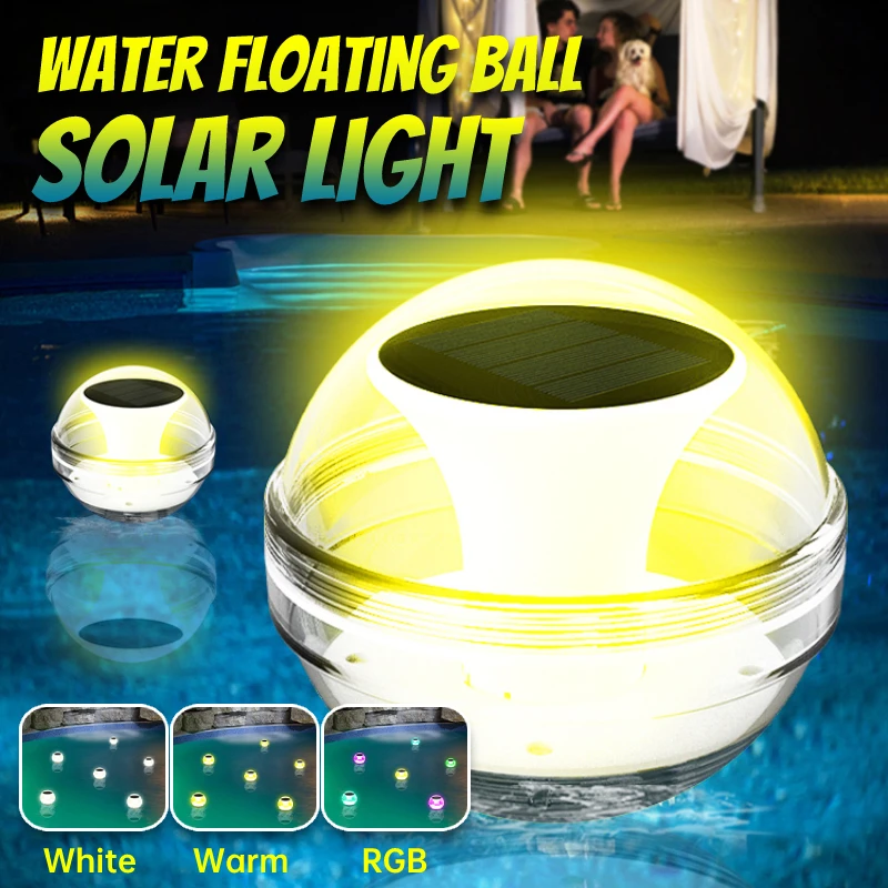 

Solar Floating Light Outdoor Floating Water Ball Lamp Swimming Pool Party Night Light For Yard Pond Garden Lamp NEW