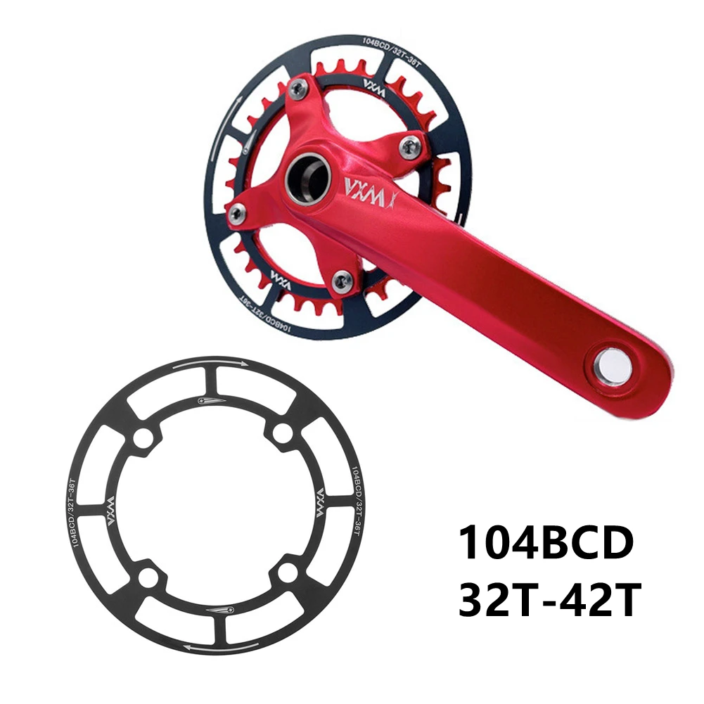 

104bcd Bicycle Chain Guards 30-42T Sprocket Protection Cover Crankset Plate Cycling Bike Chain Wheel Ring Crank Guard Accessory