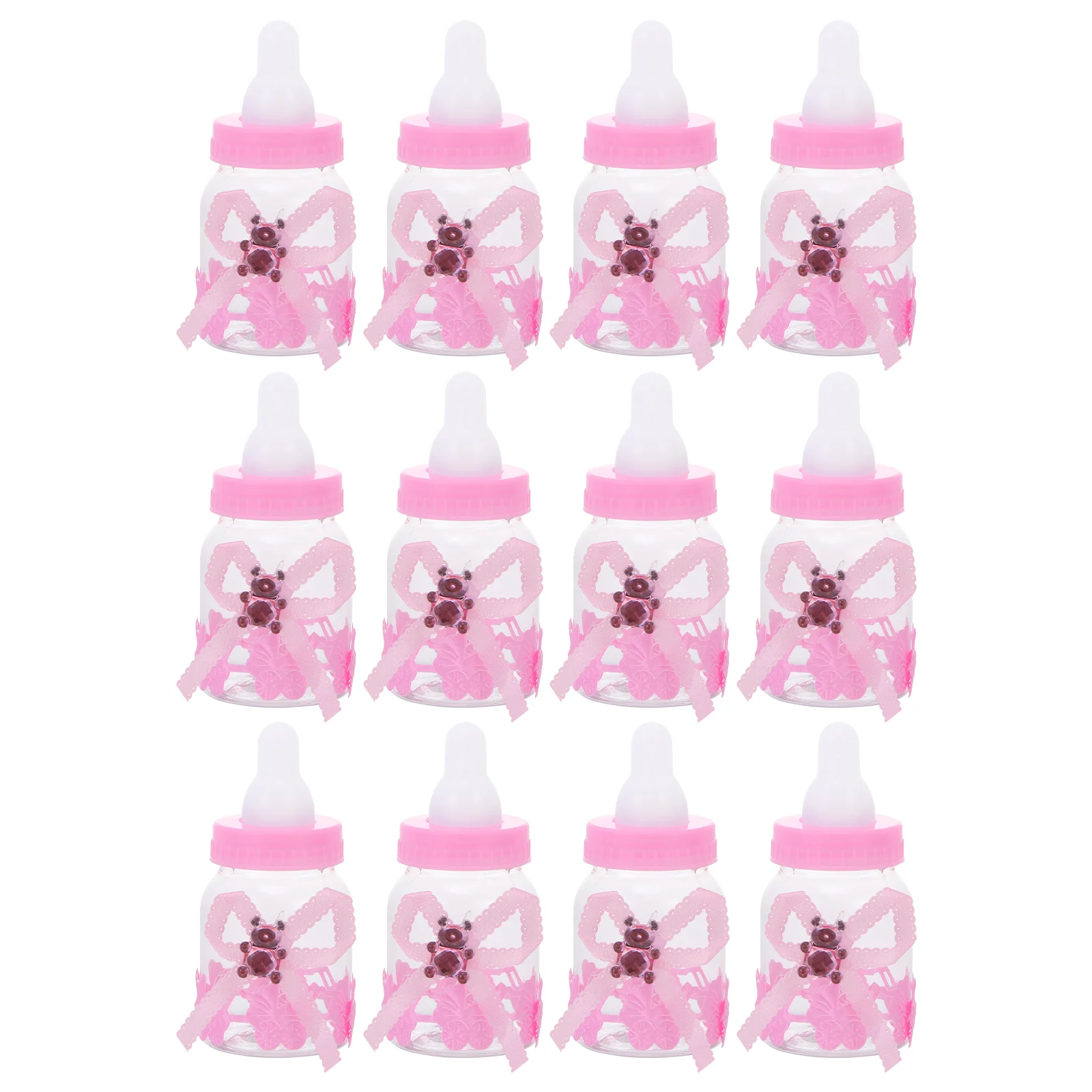 12Pcs Feeding Bottle Candy Boxes Fillable Baby Shower Favor Decoration Party Boxes Supplies