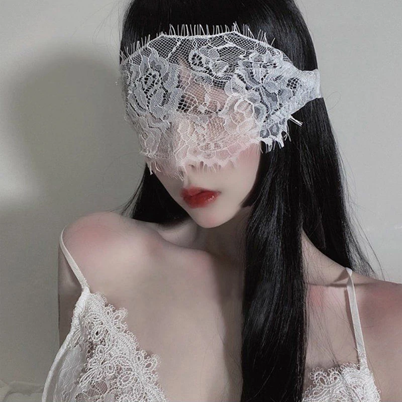 

Lady Sexy Lace Eye Mask Blindfolds Black Cutout Patch Blindfolds Exotic Apparel Style Clothing For Female Hollow Game Cosplay