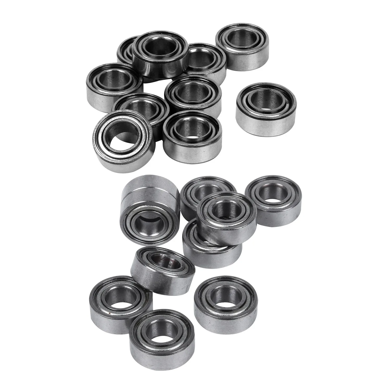 

20Pcs Miniature Sealed Metal Shielded Metric Radial Ball Bearing MR105 ZZ - 10pcs 5X10X4MM & 10Pcs 5X11X 4MM