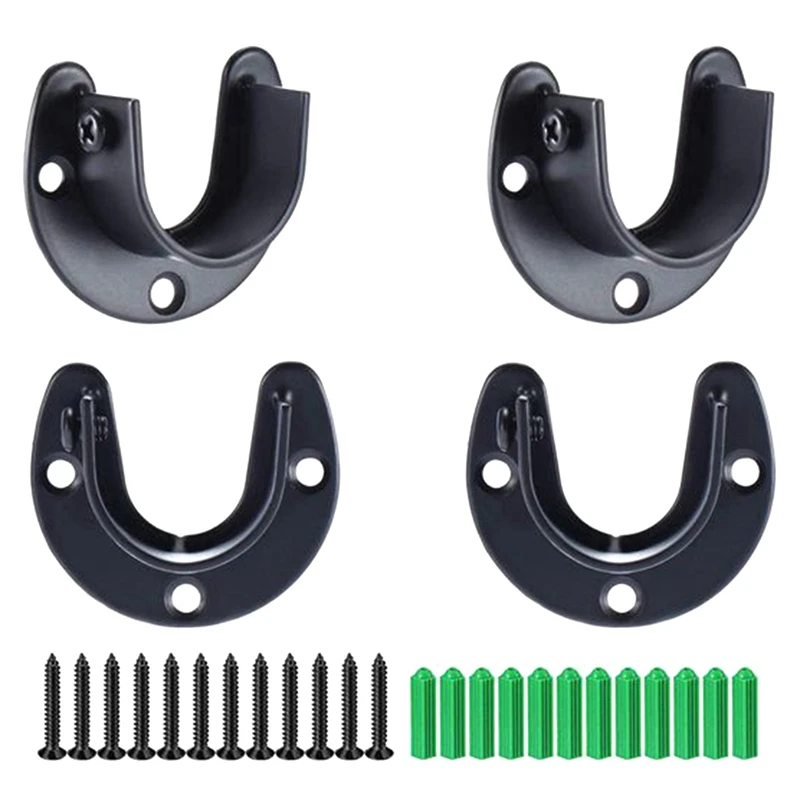

Closet Rod Brackets Closet Shower Rod Bracket Closet Rod Holders Closet Pole Sockets Closet Rod Supports (8 PCS)