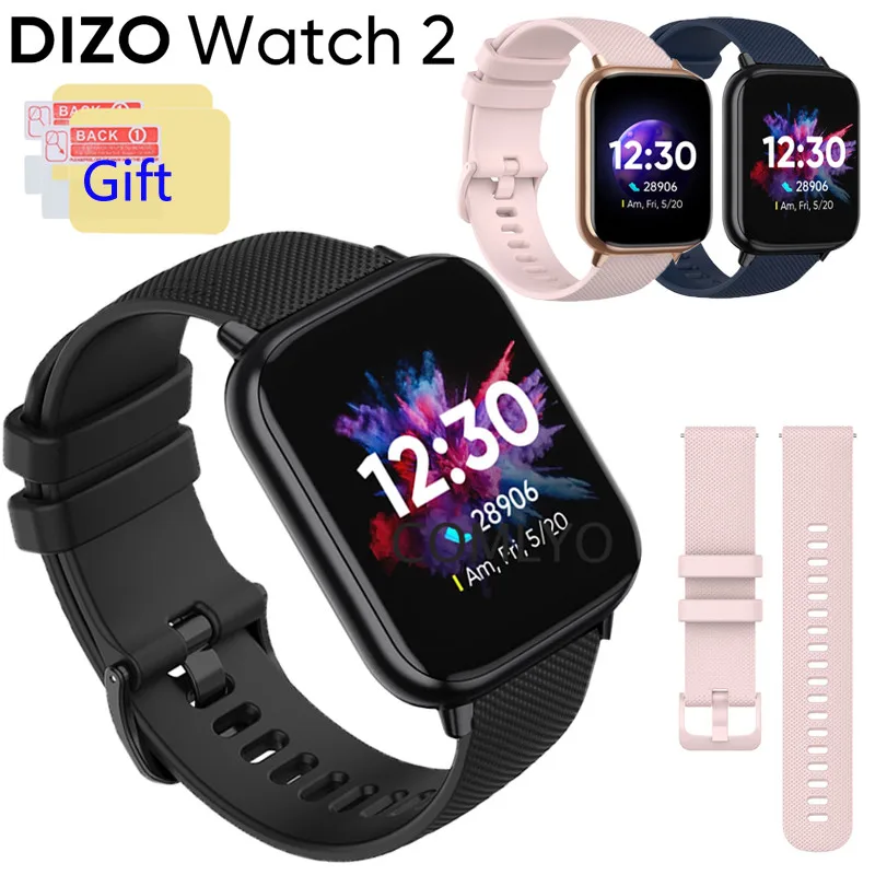 

DIZO WATCH 2 Strap Soft Silicone Belt Smart Watch Watchband Metal Button Screen Protector Film Accessories