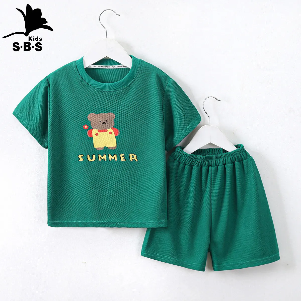 

Children's short sleeve suit summer new boys and girls T-shirt clothing 2-piece children's clothing