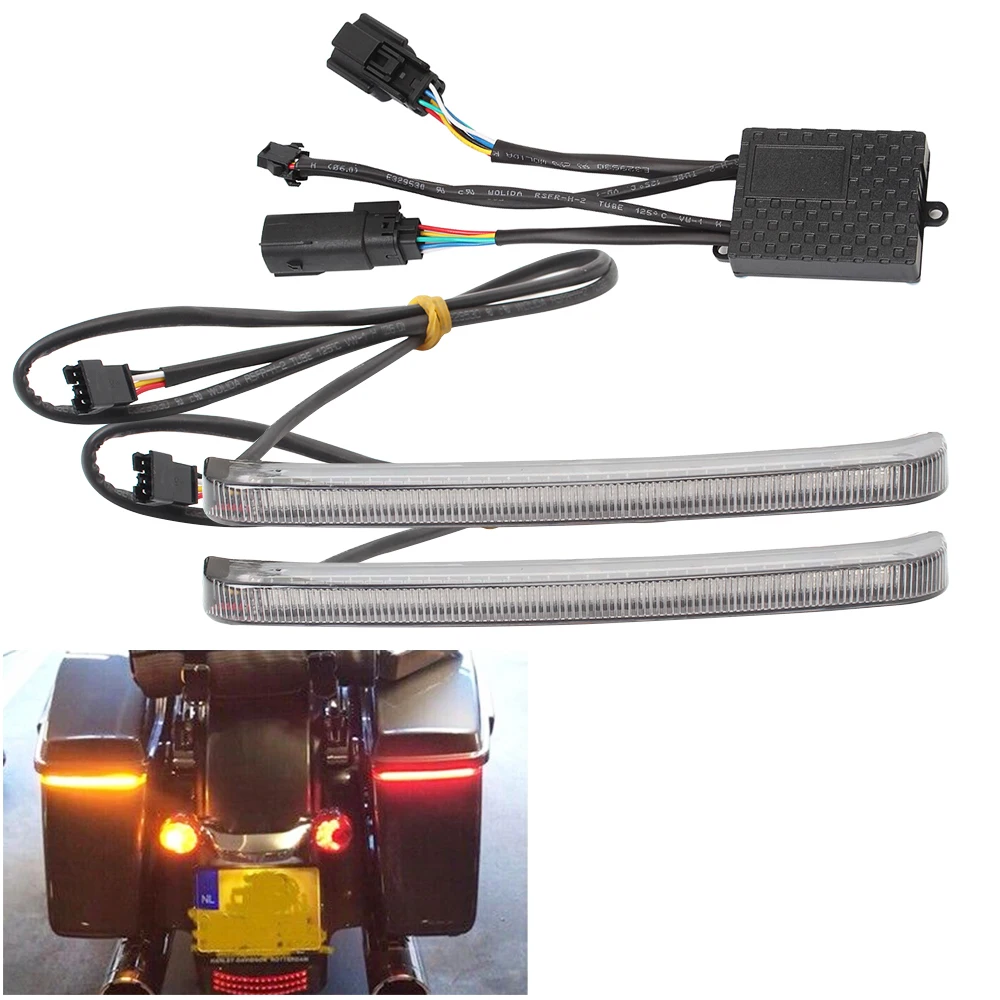 

Motorcycle Led Saddlebag Brake Flowing Turn Signal Accent Light For Harley Touring Road Glide Electra Glide 2014-2021 2022