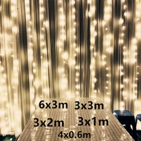 3x13x32x2m led icicle string lights christmas fairy lights garland outdoor home for weddingpartycurtaingarden decoration
