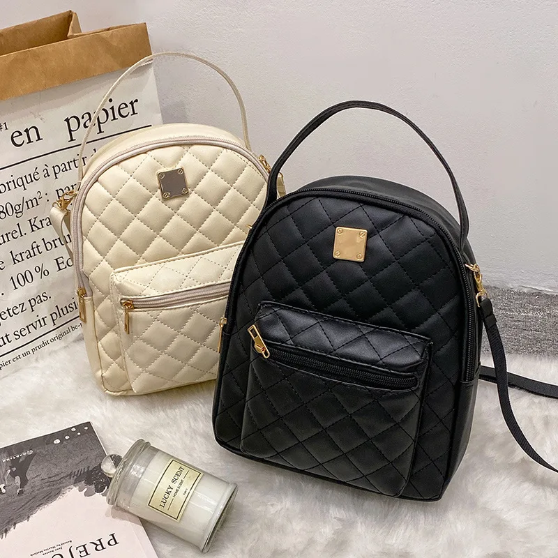 

Kawaii Women's Mini Backpack Embroidered Phone Purse Adjustable Strap Female Crossbody Bags Soft PU Leather Schoolbag for Girls