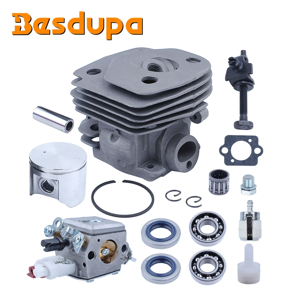 47mm Cylinder Piston Bearing Carburetor Tank Ventilation For Husqvarna 357XP 357XP 359 Professional Chainsaw Motosierra Gasolina