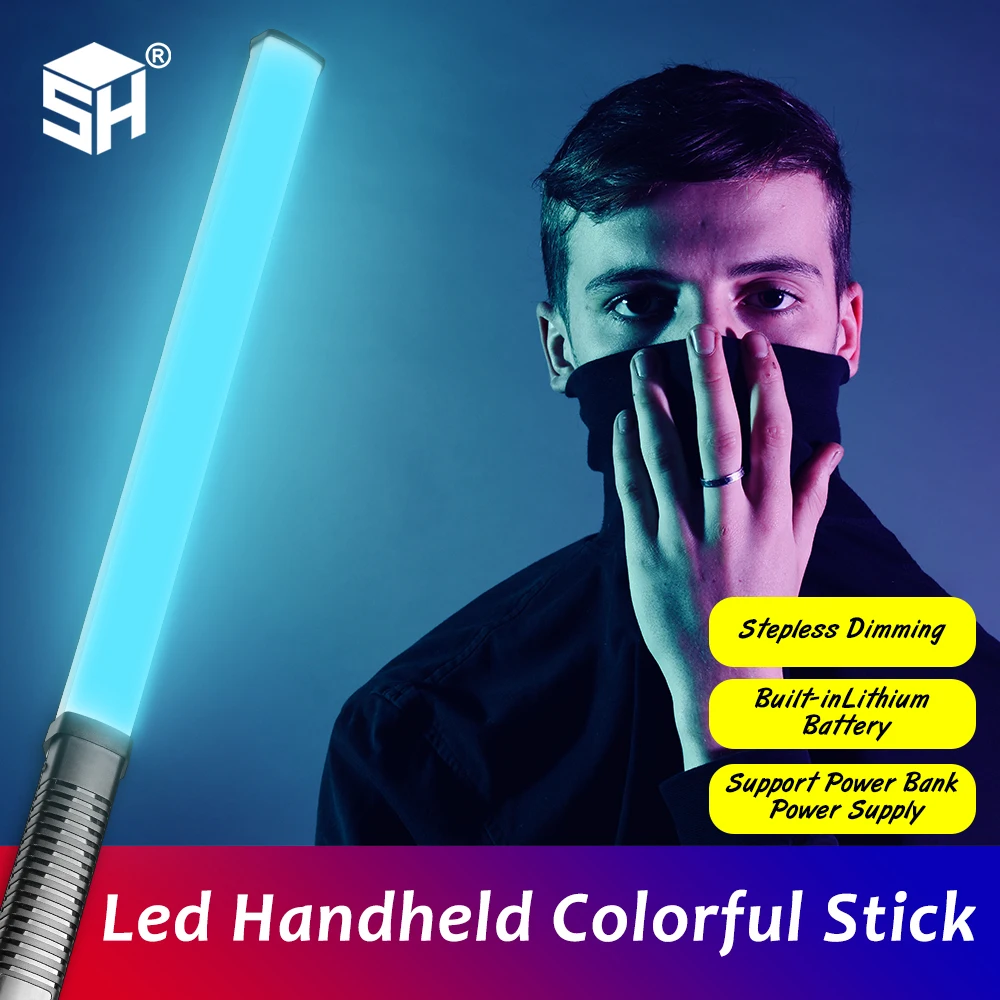 Light Stick RGB Fill Light Handle LED Lightsaber Party Ice Cool Photography Soft Ring Star Sword Outdoor Shooting Portable Video
