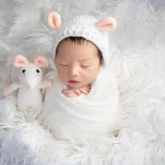 Newborn Photography Props Romper Set Hat Baby Photo Studio Shoot Clothes Boy and Girl Costume