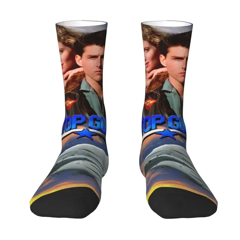 

Top Gun Air Force Fighter Jets Maverick Tom Cruise Movie Dress Socks Men's Women's Warm Funny Novelty Crew Socks