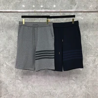 tb thom shorts 2022 summer fashion brand male casual shorts classic sports loopback tonal 4 bar gym quality cotton shorts