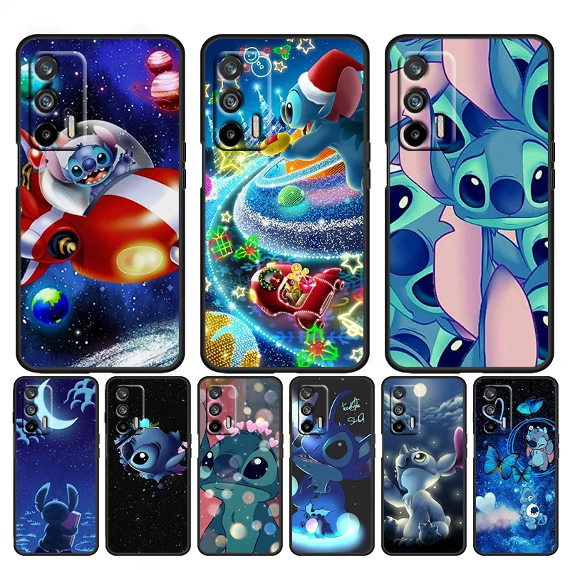 

Cute Disney Stitch For OPPO Reno 9 8 7Z 6 5 4Z 2Z Lite Pro SE Neo 4G 5G Silicone Soft Black Phone Case