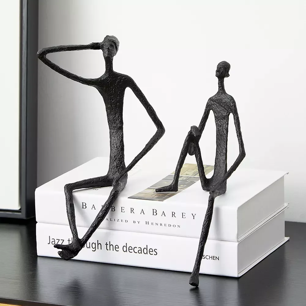

Metal Iron Figure Statue Abstract Art Modern Home Decoration Living Room Decoration Desk Accessories Christmas Decorations Gifts