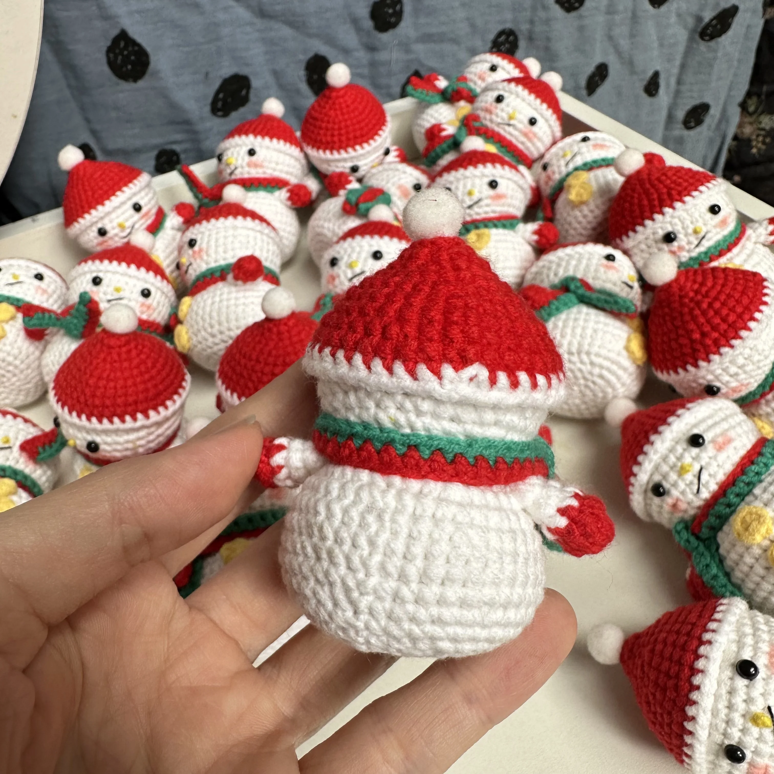 Вязаный крючком кукла-снеговик брелок Kint аксессуары для стола комната офис