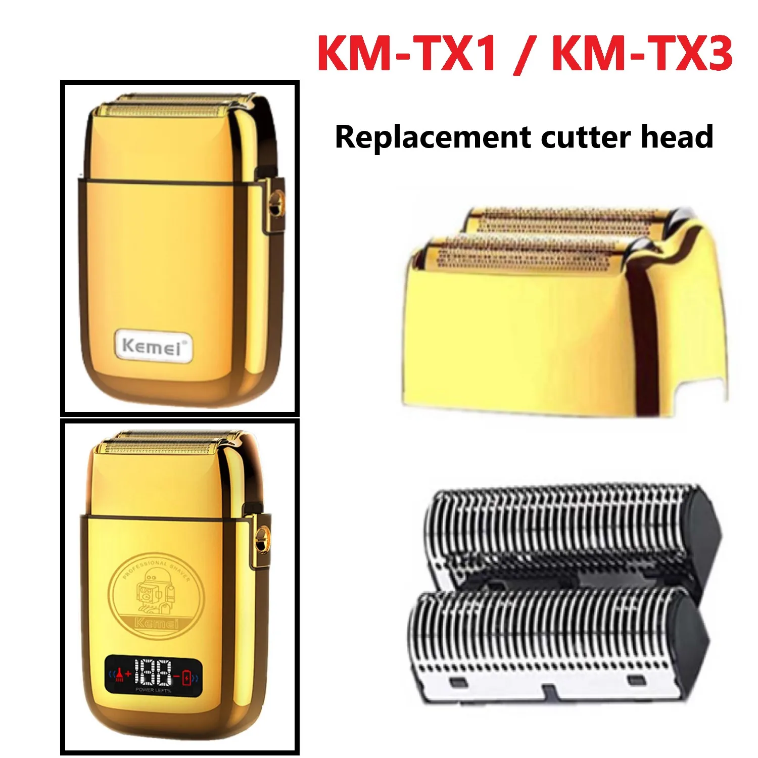 Kemei Professional replacement Foil and Cutter Blades Set Su