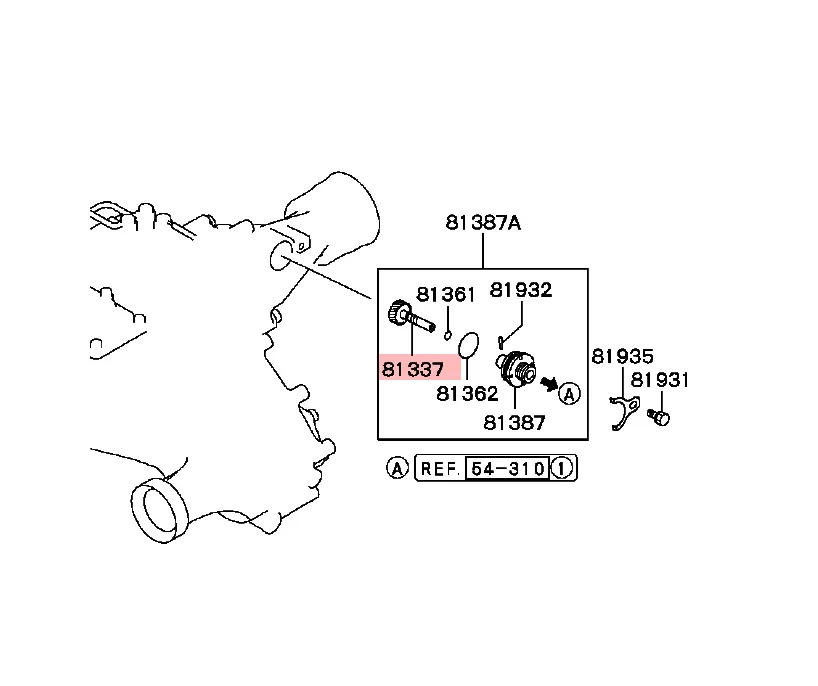 

1 шт. LHD V31 V43 V32 V33 MD 739296 Для Pajero Sport Montero 2-я приводная шестерня спидометра для L200 Triton Nativa