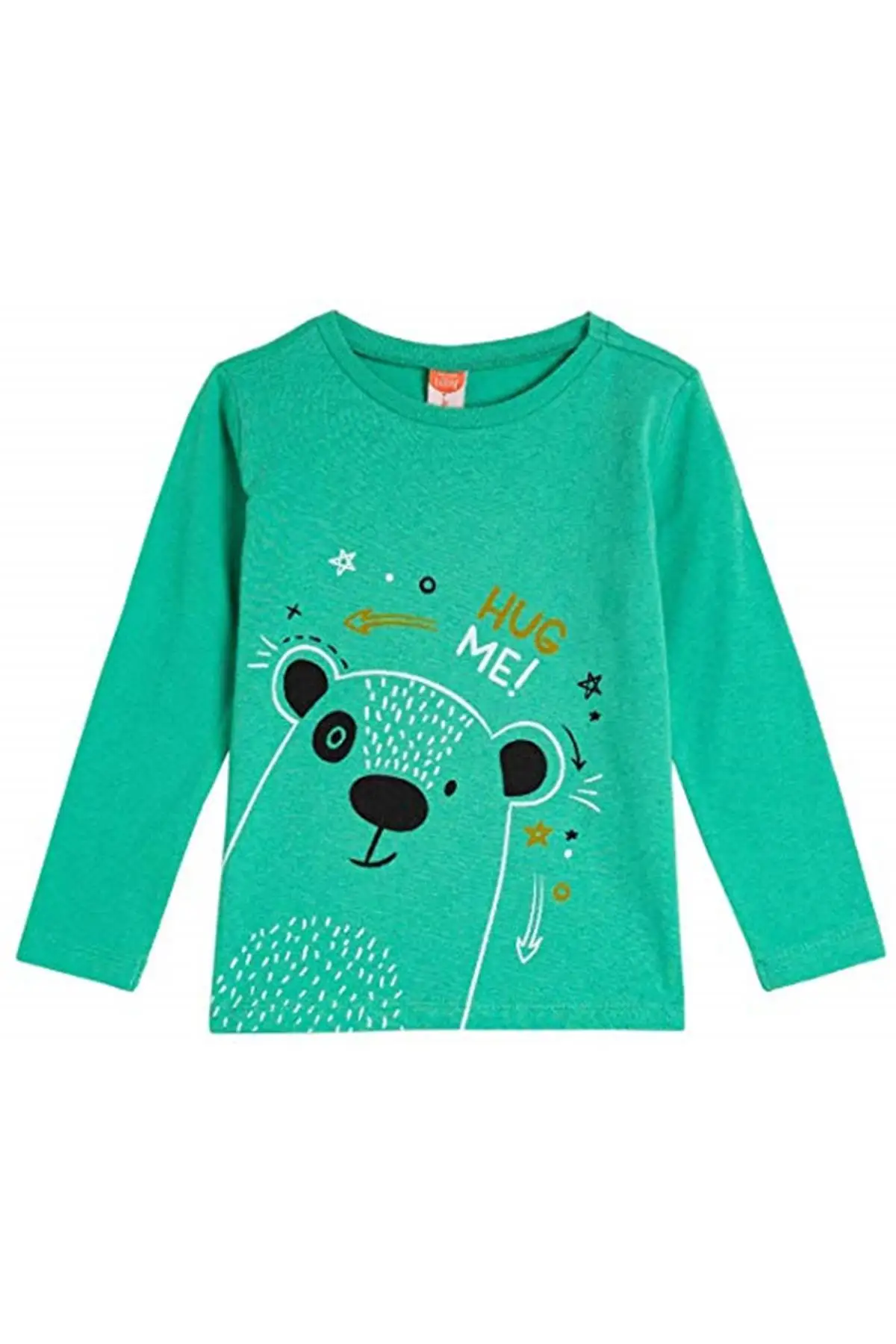 

Бренд: Koton, Мужская футболка с длинным рукавом и принтом, Детский велосипедный воротник, Категория: детские подгузники