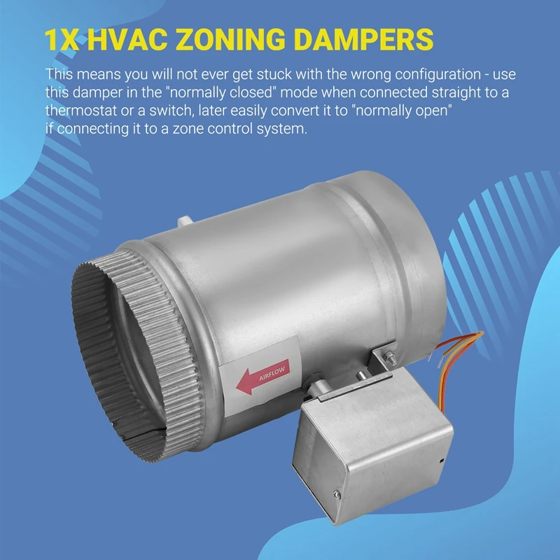 AU04-6-дюймовый HVAC моторизованный электрический резервный контроль 24Ac силовой