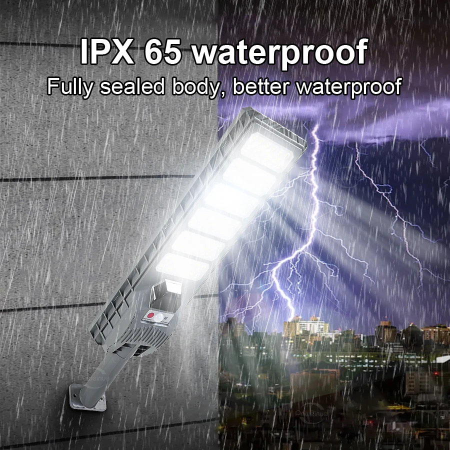 Солнечная Лампа 600 Вт 20000 Лм Большой Солнечный Уличный Фонарь С Датчиком Движения