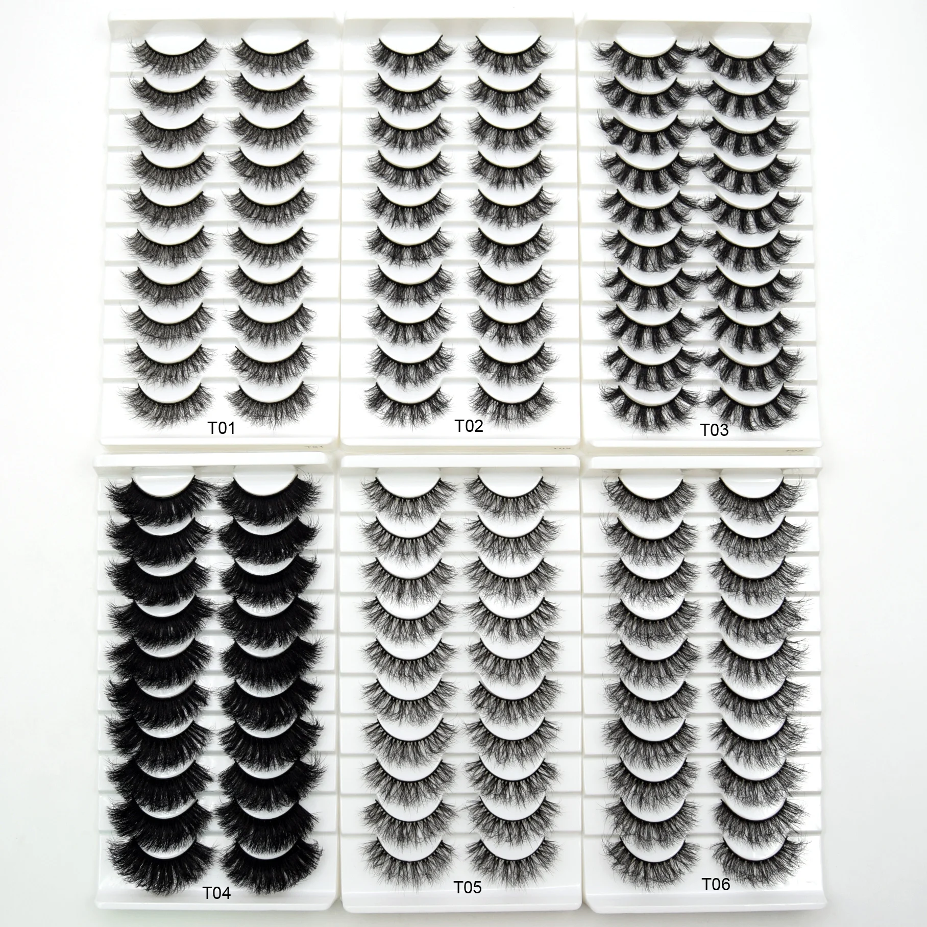 

10 Pairs Eyelashes Bulk Lashes Handmade Full Strip Lashes Faux Mink Eyelashes 3D Mink Hair Lashes Dramatic Lashes Makeup Eyelash