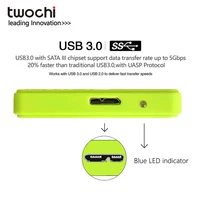 Внешний жесткий диск Twochi (2.5'', USB 3.0) разных объемов от 1144 руб с монетками в моб.приложении#1