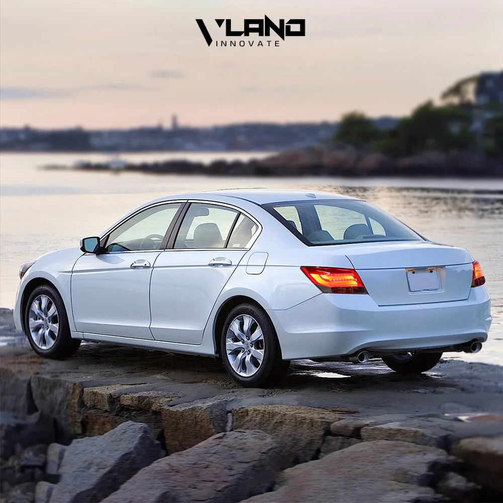 Фото 2 шт. красные светодиодные задние фонари с линзами для HONDA ACCORD для седана 2008-2012, всепогодные фонари и улучшение безопасности вашего автомобиля №3