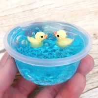 crystal bead slime with duck clay slime crystal mud transparent clear slime hot decompression decompression soothing slime toy