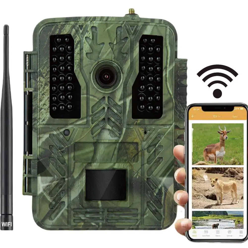 Bluetooth-compaible Wifi 4k Hd Trail Camera Outdoor Ip67 Waterproof Infrared Induction Tracking Cameras Hunting Camera