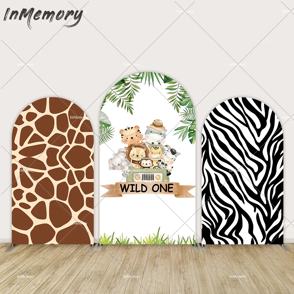 

Safari Wild One Chiara Arch Cover Backdrop Photography Boy Baby Shower Arched Wall Animals Kids Birthday Background Banner