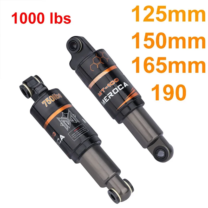 Амортизатор MEROCA для велосипеда 750/850/1000 фунтов 125/150/165/190 мм